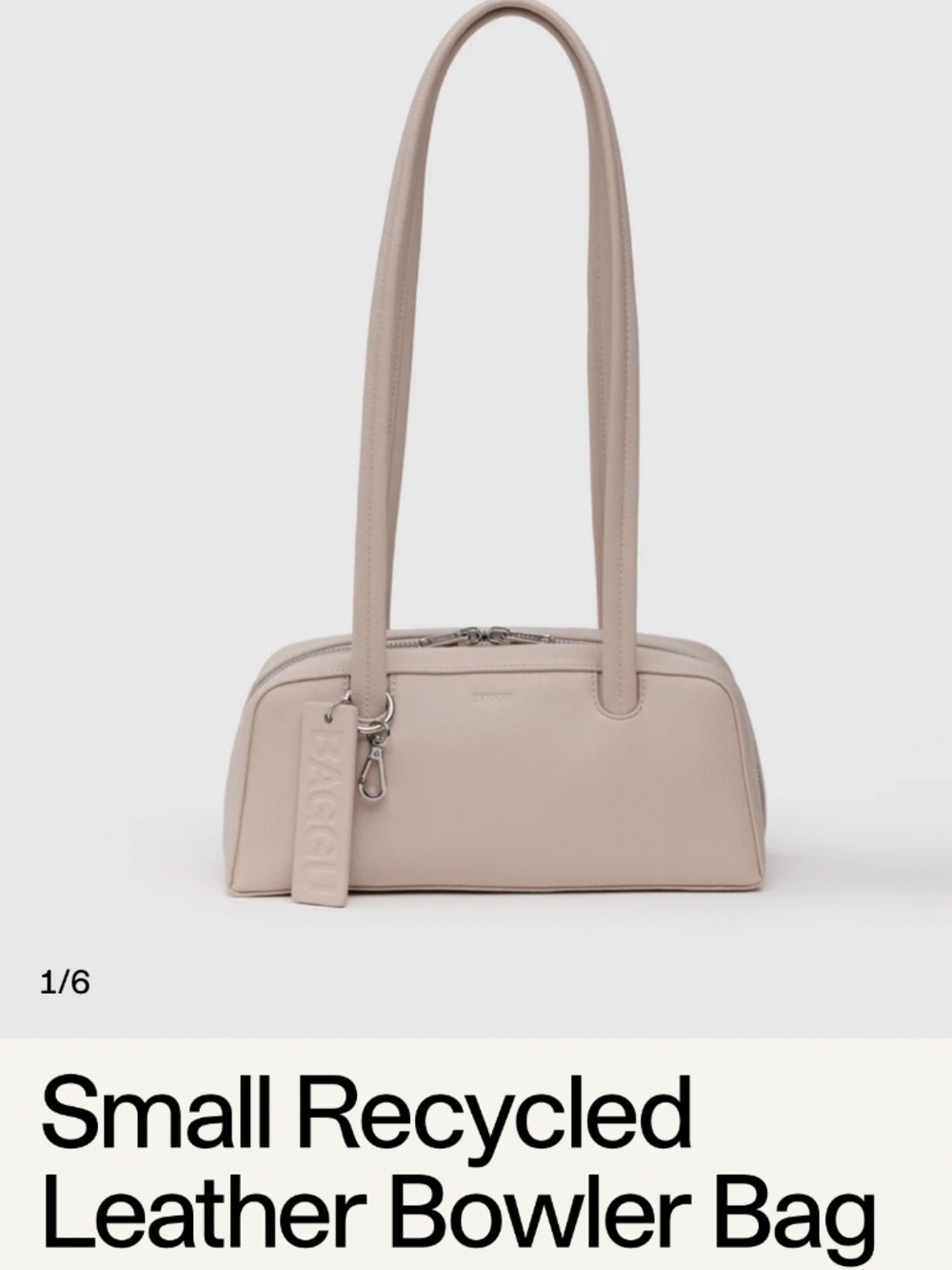 Small Recycled Leather Bowler Bag